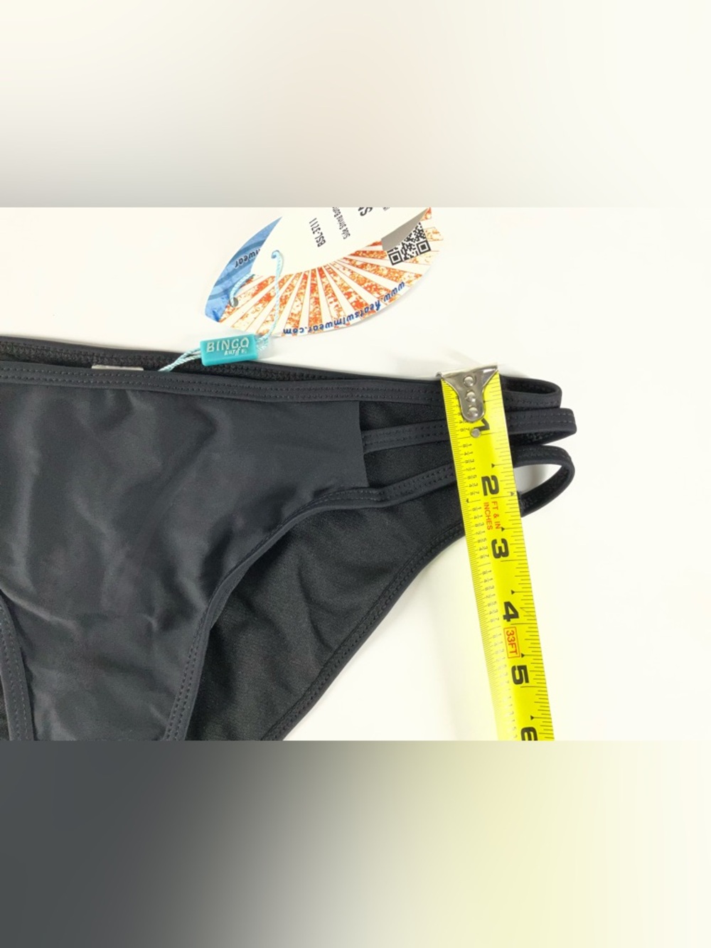 Bingo Surf Black Side String Bikini Bottom Juniors Size Small - Picture 8 of 10